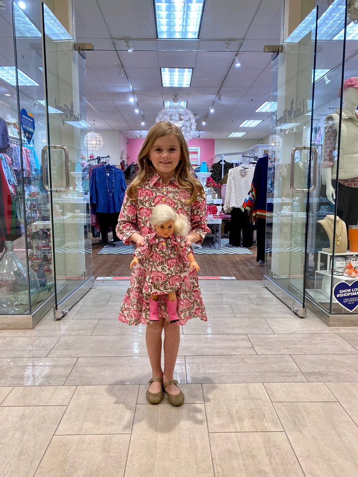 The Nicolette Floral Print Cotton Dress for Girls