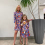 The Makayla Blue Iris Block Print Dress for Dolls