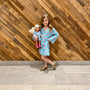 The Playa Turquoise and Pink Cheetah Print Dress for Girls