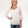 The Bayly Eyelet Top in Bright White