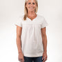 The Aubrey Ivory on White Embroidered Cotton Top