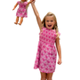 The Cloey Smocked Cotton Dress in Party Pink
