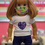 Lilly Pink Print Cotton Cloth Doll Face Mask