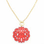 Toggle Fillagree Pendant Necklace in Red