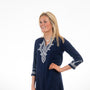 The Carter Tunic in Navy and White