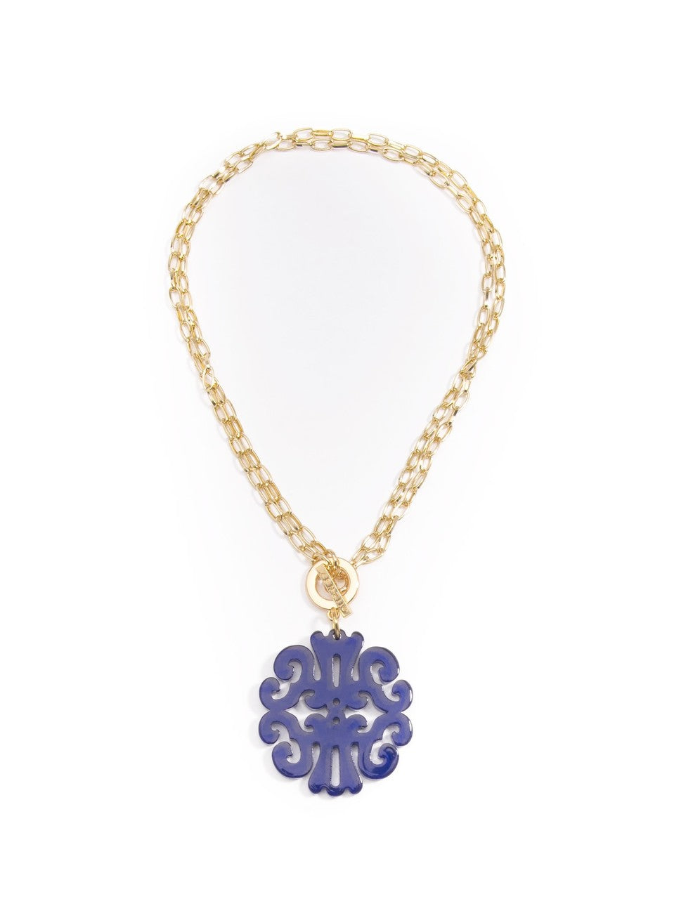 Toggle Filagree Necklace in Blue