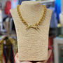 Gold Chain Link Hand Cast Leopard Necklace