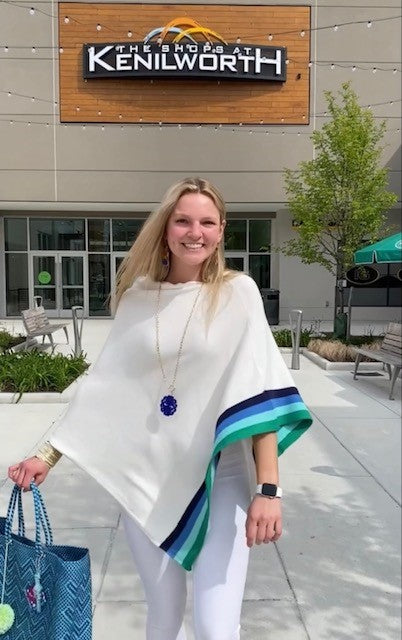 The Perry Striped Poncho