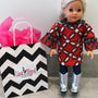 Red Bell Sleeve Doll Dress in Cotton