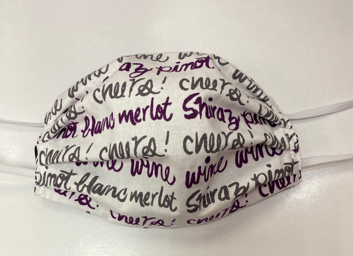 Wine Sayings Reversible Cotton Cloth Face Mask